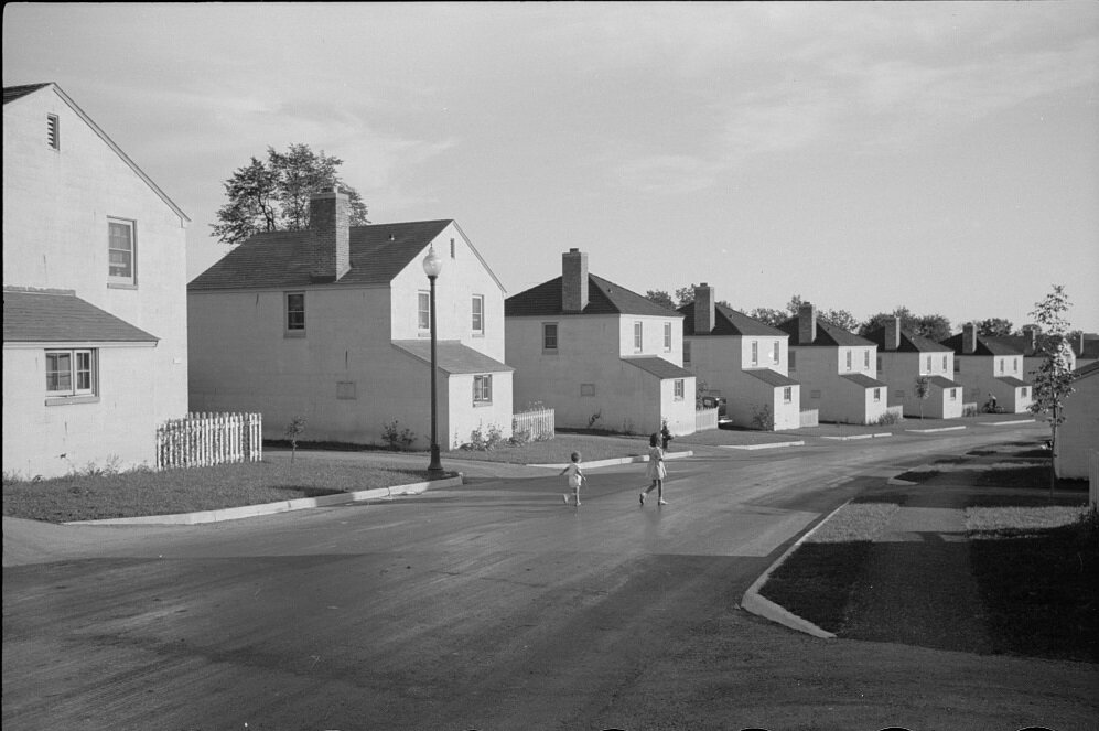 Historic Greendale, Wisconsin, from a 1930s planned village photograph