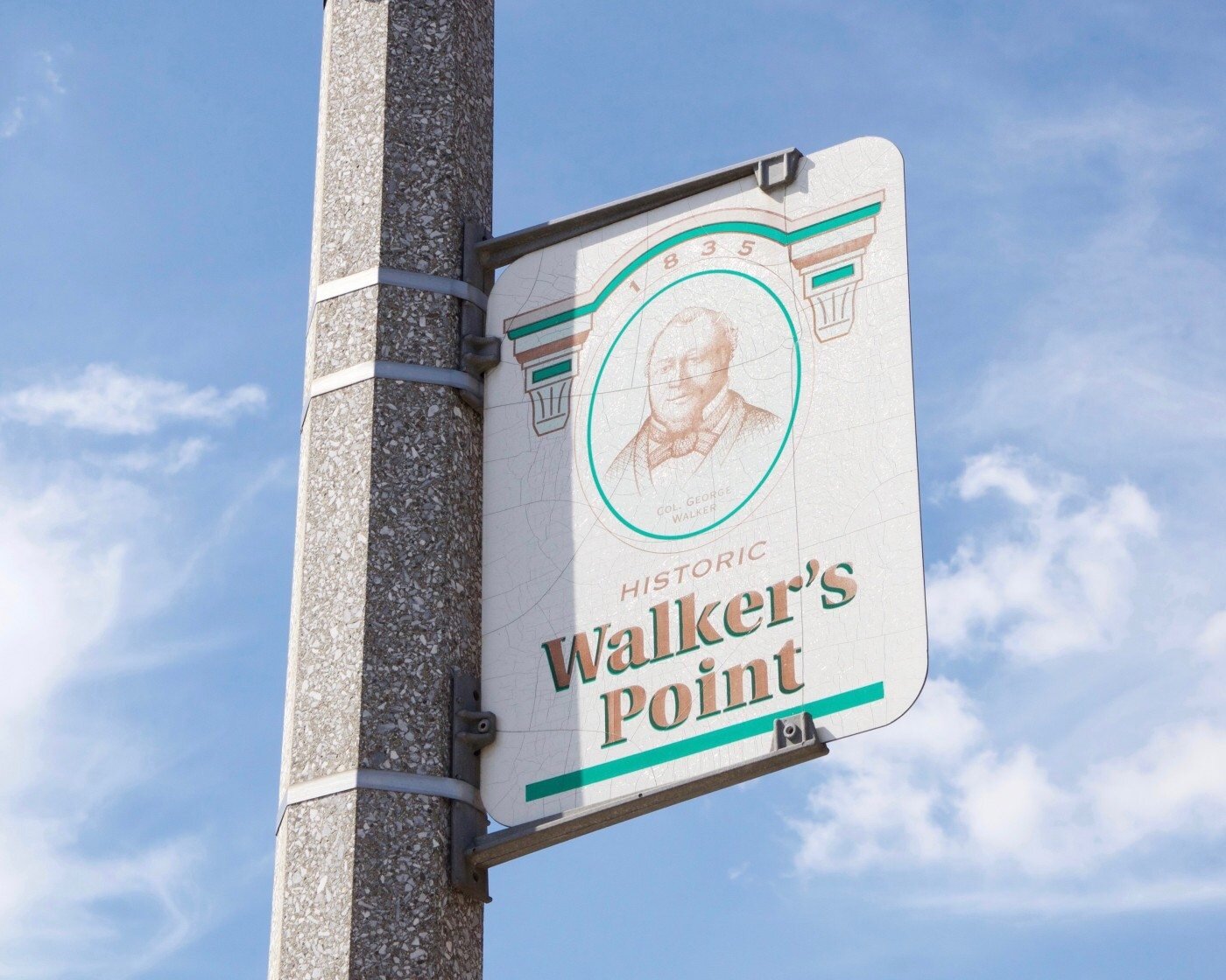 Historic Walker's Point neighborhood sign, Milwaukee
